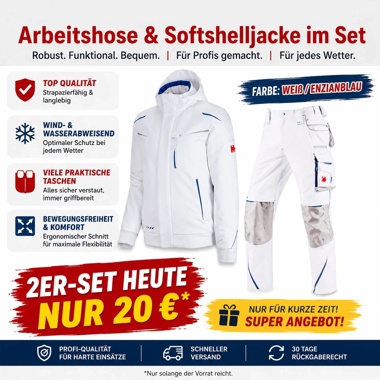 ☀️ WINTER-SALE IM SOMMER ❄️Softshelljacke × Bundhose motion 2026 Set