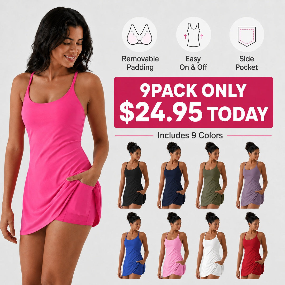 🔥【Must‑Have Pick】Plush Backless Active Dress - Easy Peezy